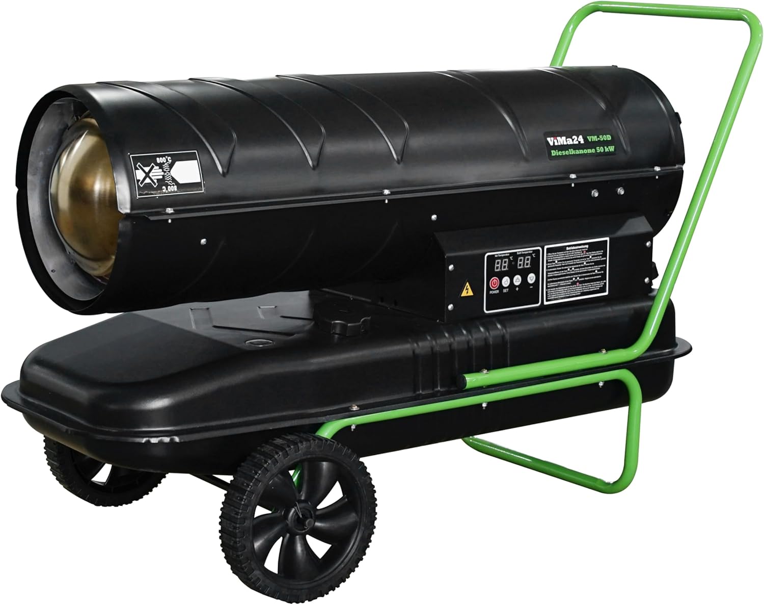 Ölheizgebläse VM-50D | Diesel Heizkanone 50 kW | Ölheizer 56LTank Heizöl gebläse Hallenheizung Dieselheizer Dieselkanone Industrieheizung
