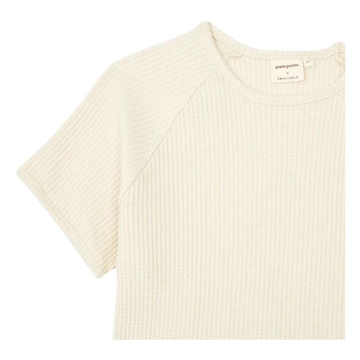 Gamin Gamine Exclusivité Gamin Gamine x Smallable - Set T-shirt + Short Johnny | Ecru