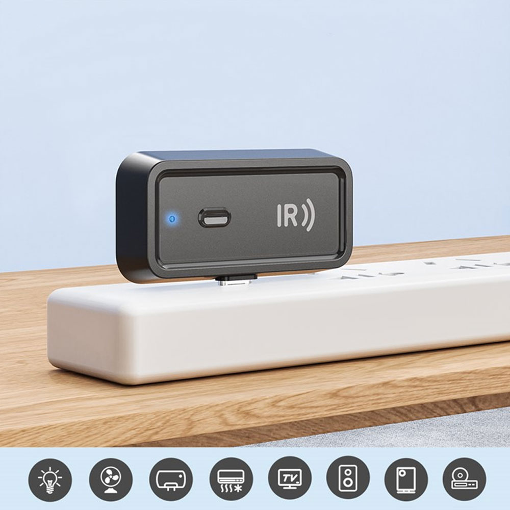 USB C Smartphone Fernbedienung Infrarot Fernauslöser On/Off Schalter mit WiFi   Bluetooth (iOS / Android) - Schwarz