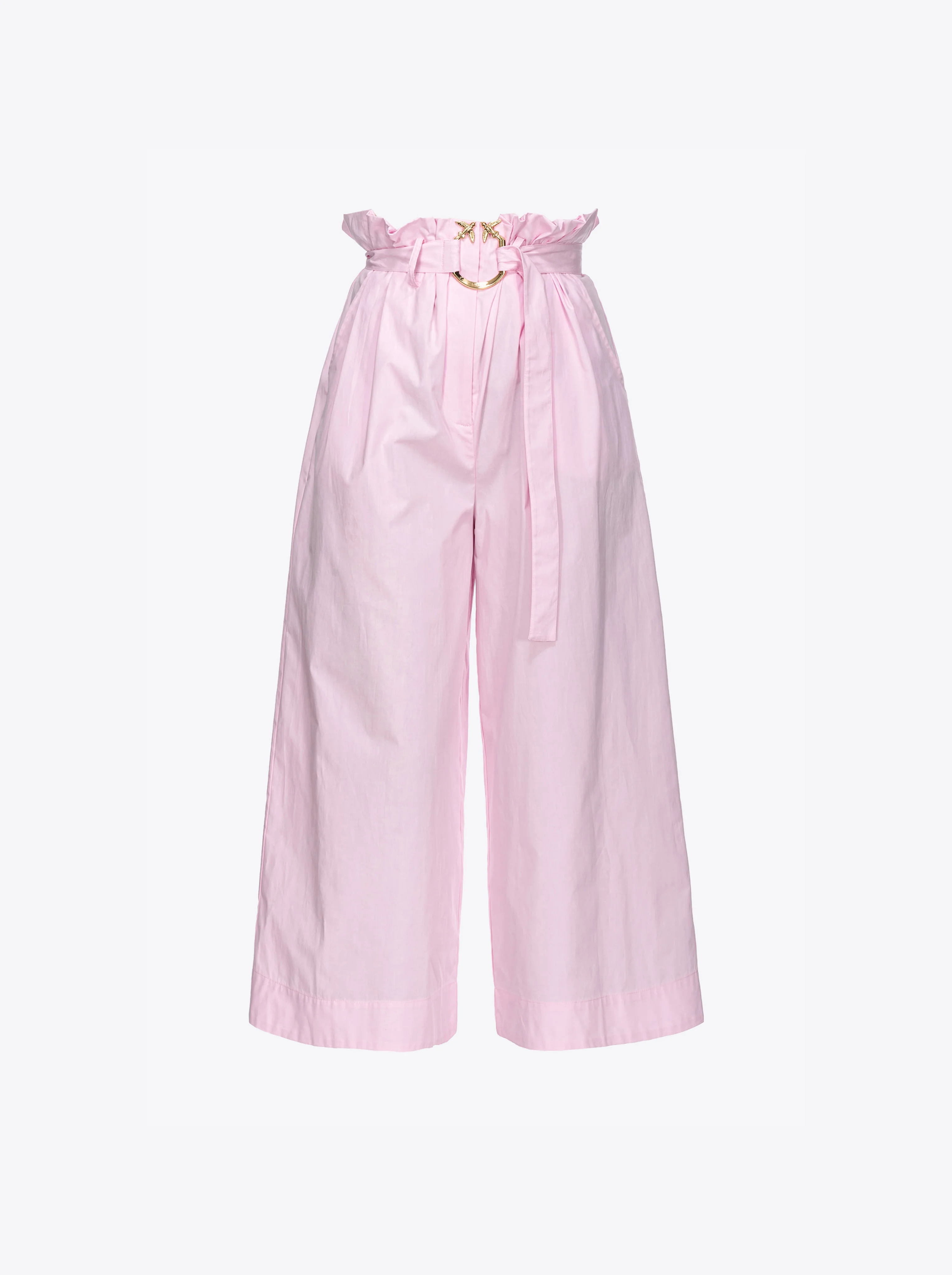 Pantalon wide leg ceinturé | Rose