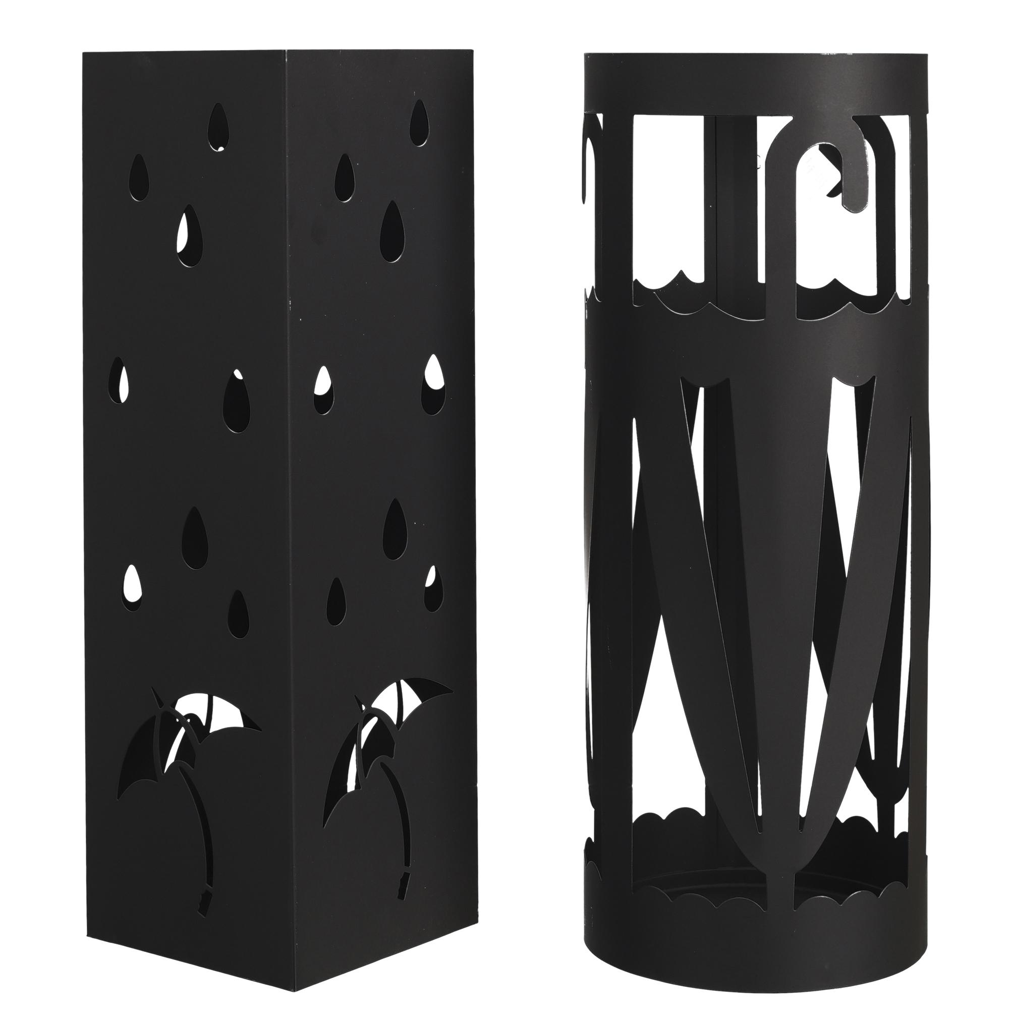 PORTE PARAPLUIES METAL NOIR H.49CM