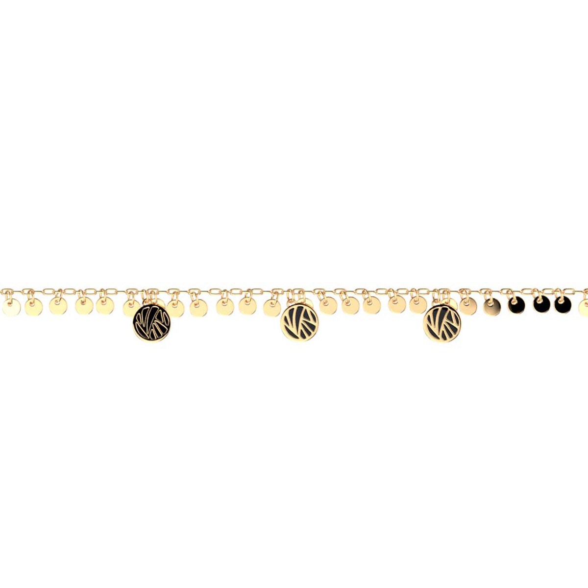 Bracelet Les Georgettes pampilles doré laque noireCollection Les Cadettes