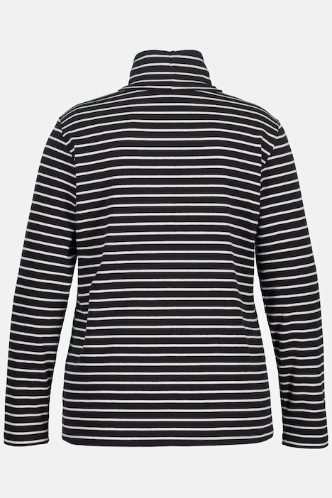 Shirt, gerippt, Slim, Rollkragen, Langarm, Biobaumwolle