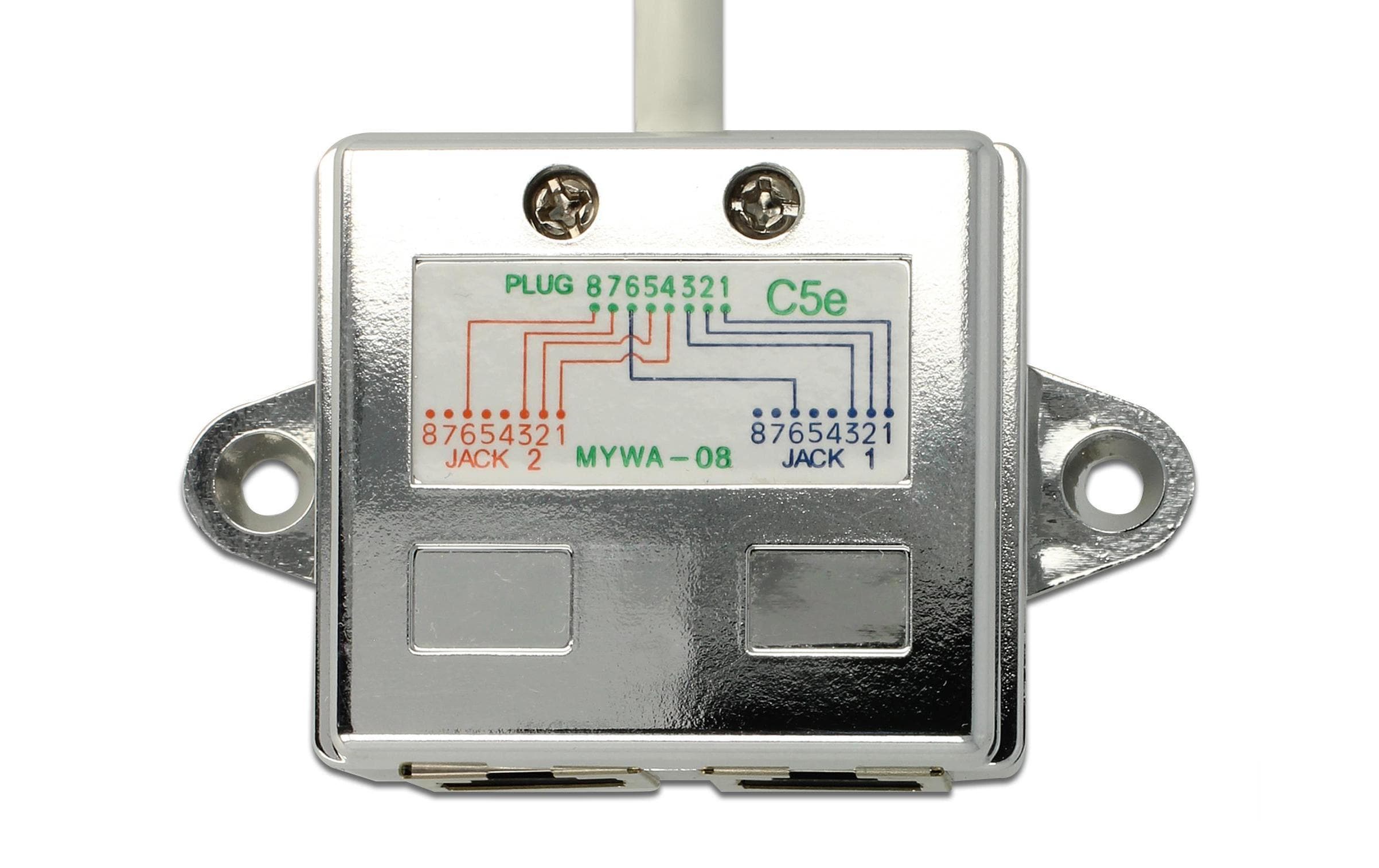 Anschlussverdoppler 2x 100Mbps LAN 1 StückDelock RJ45 Port Doppler 1 x RJ45 Stecker zu 2 x RJ45 Buchse (2 x Ethernet)
