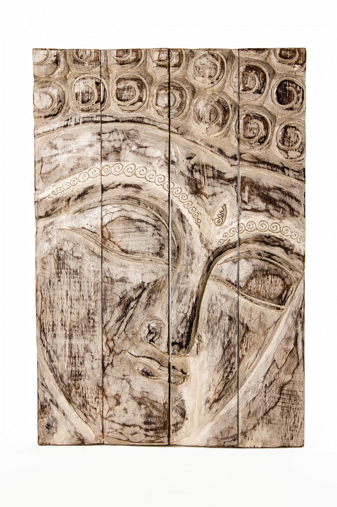 Buddha-Panel, weiß, B 40 cm, H 59 cm von fischer's lagerhaus