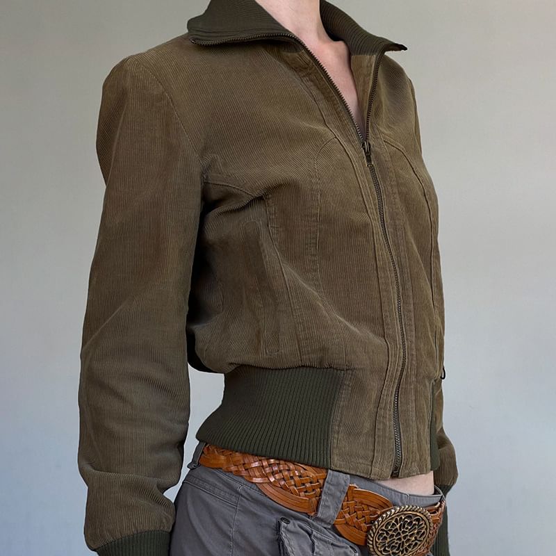 BrickBlack - Corduroy jack met rits