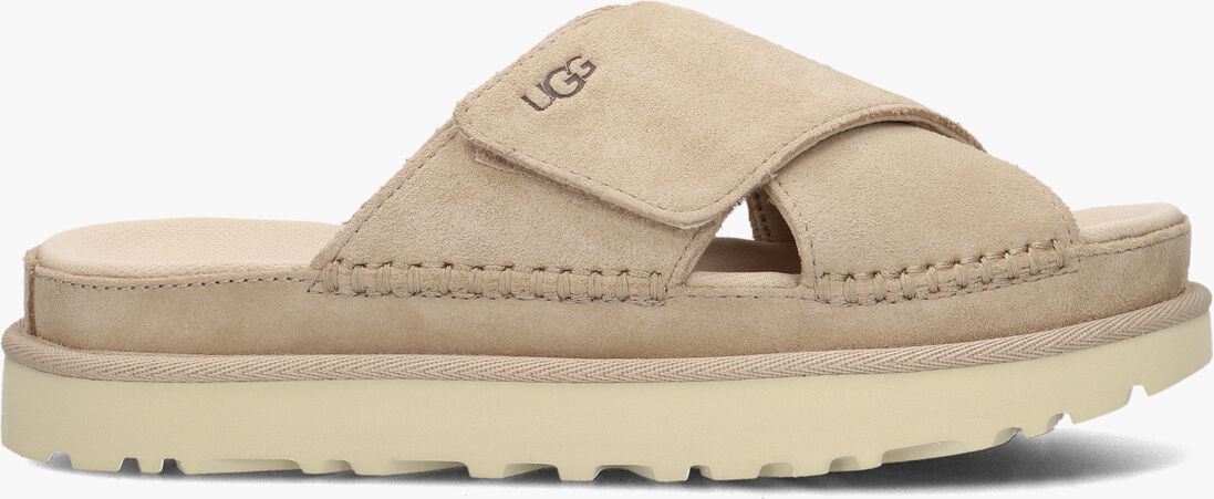 beige ugg slippers w goldenstar cross slide