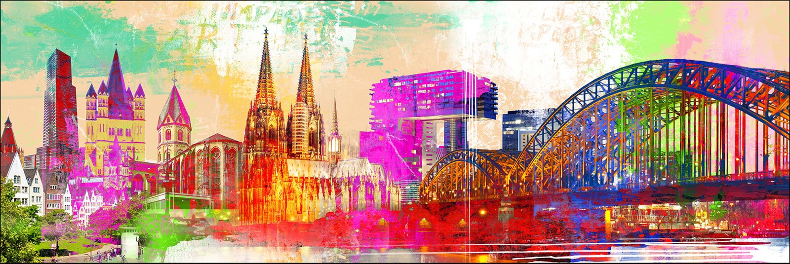 PRO ART Alu-Art Bild KÖLN I 150 x 50 cm