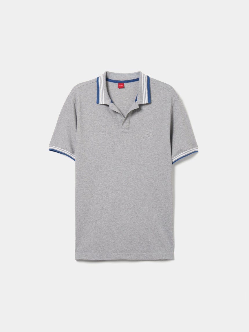 Polo piqué regular fit com riscas