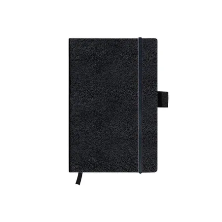 Herlitz Notizbuch mit Kunstlederbezug, DIN A6, liniert, 96 Blatt, schwarz