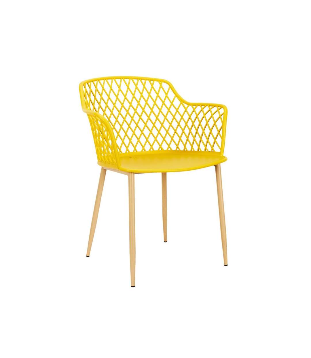 Paris Prix - Lot De 4 Fauteuils Design malaga 80cm Jaune
