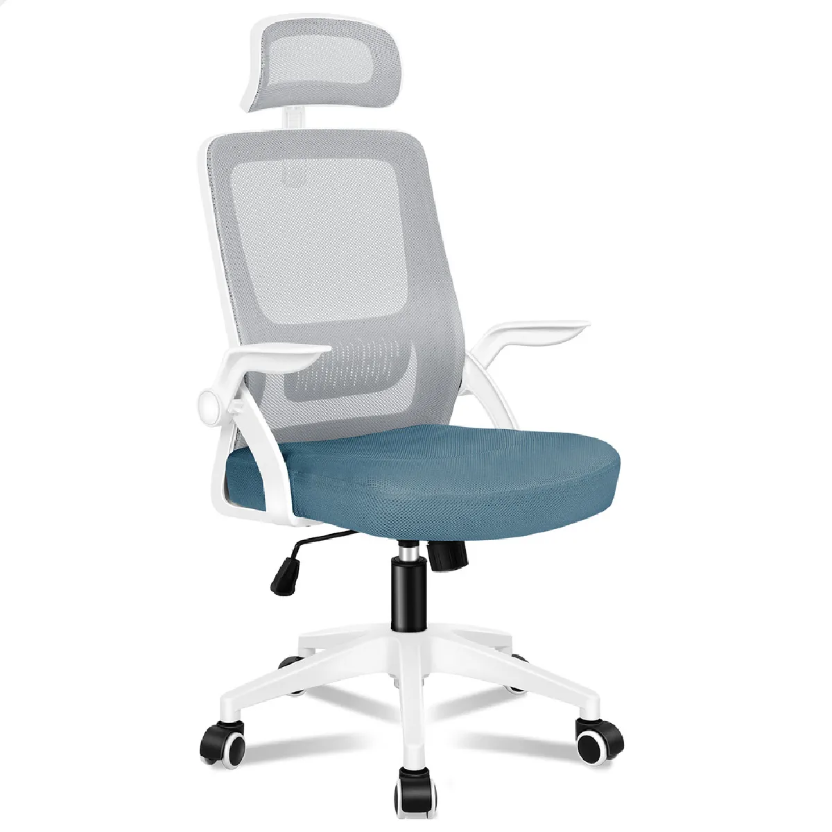 ALFORDSON Chaise Gaming Bleu/Gris