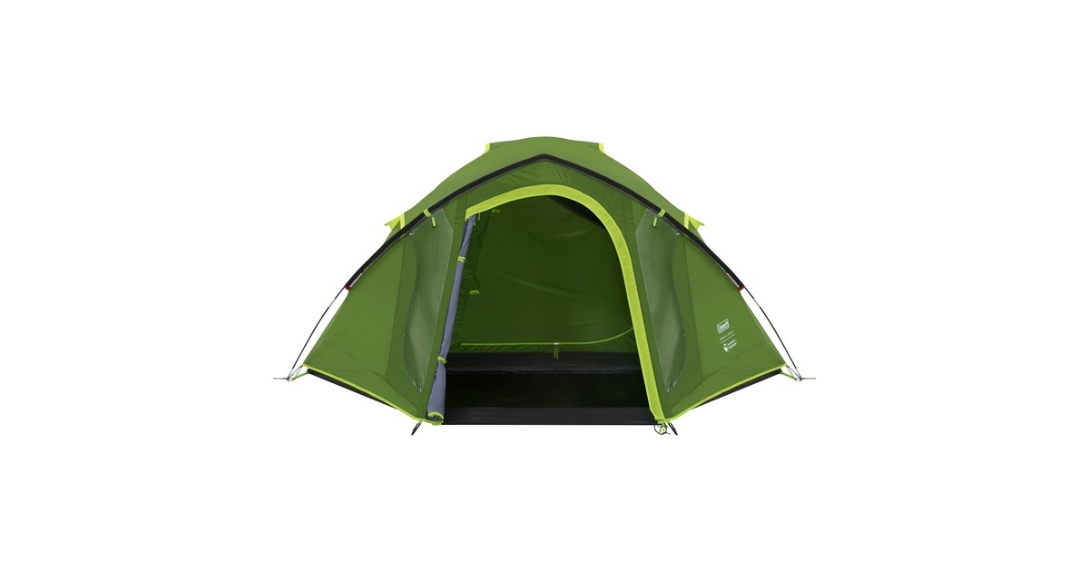 ColemanDarwin 4 Plus koepeltent  (Donkergroen/lichtgroen, met voorbouw, model 2025)