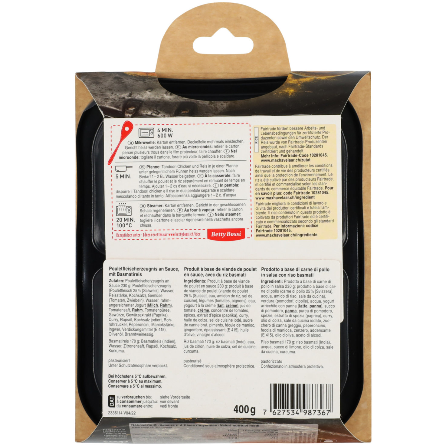 Betty Bossi Fairtrade Indisches Tandoori Chicken