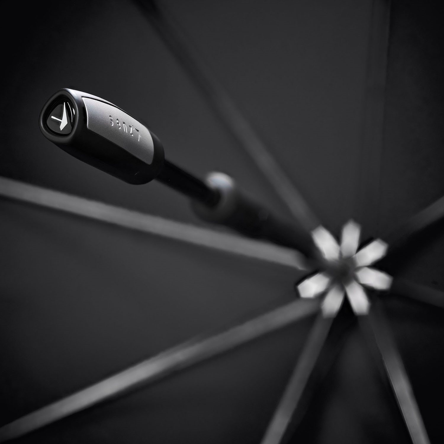 Senz Large Stick Storm Umbrella champagne brown