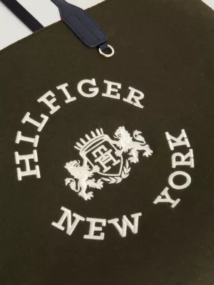 Bolsa de lã com logo icônico