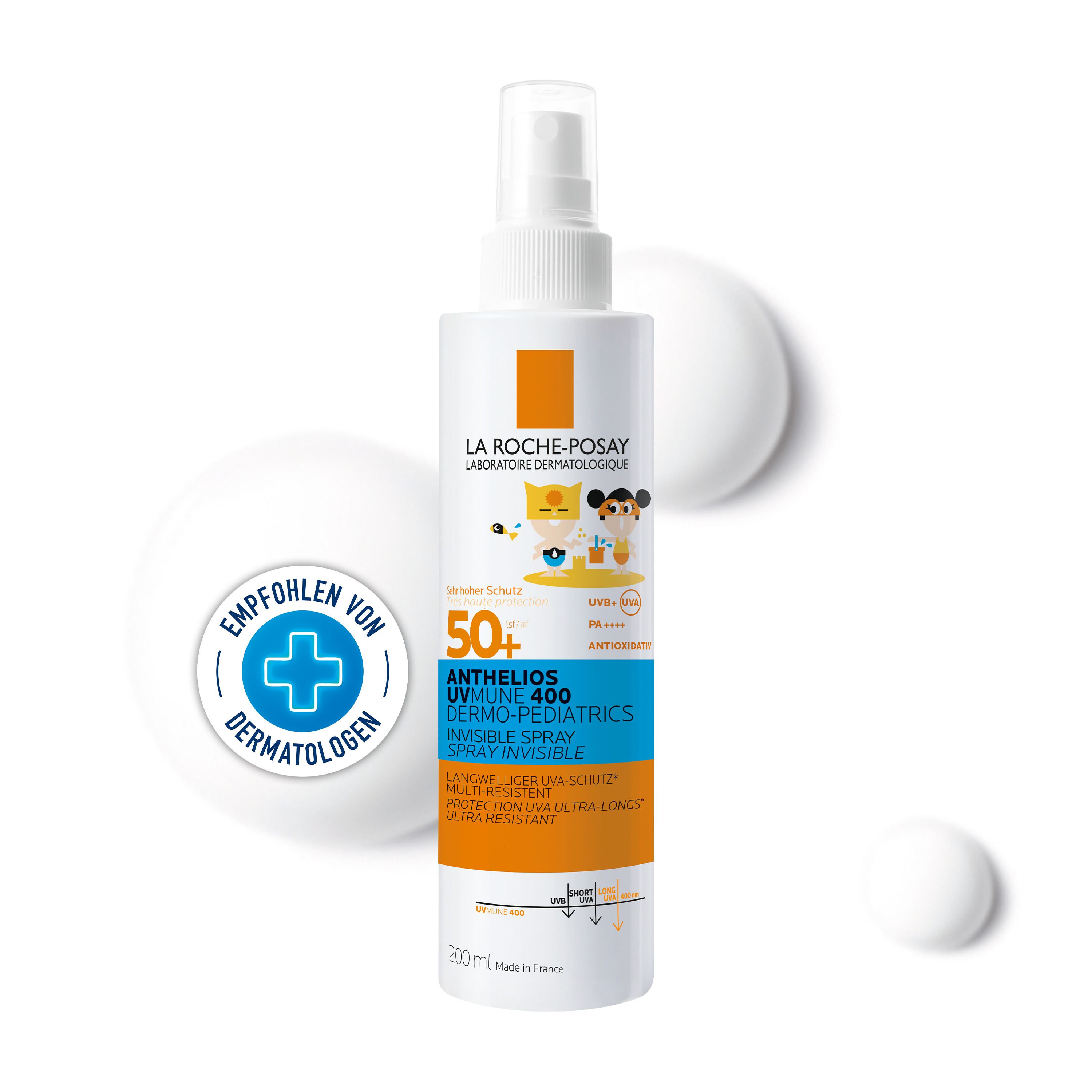 La Roche Posay Anthelios UVMune 400 Kids Sonnenspray LSF 50+: Pflegendes Sonnenspray für die empfindliche Kinderhaut + Lipikar Baume AP+M Körperbalsam Mini  GRATIS + Lipikar Baume AP+M Körperbalsam Mini 75ml GRATIS