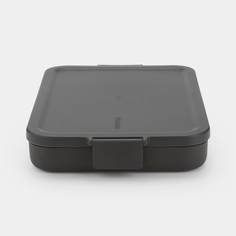 Make & Take Lunchbox, plat, kunststof - Dark Grey