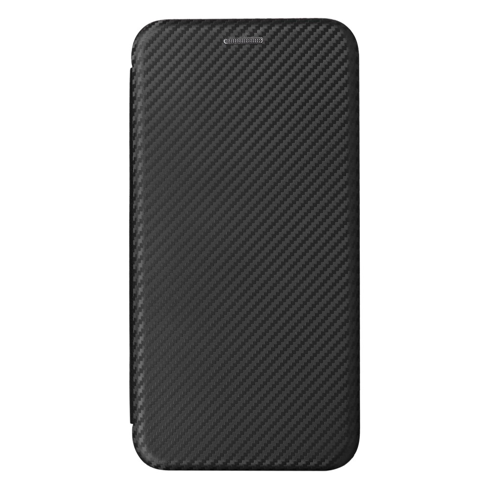 Samsung Galaxy A54 5G Leder Tasche Flip Cover Carbon Look - Schwarz