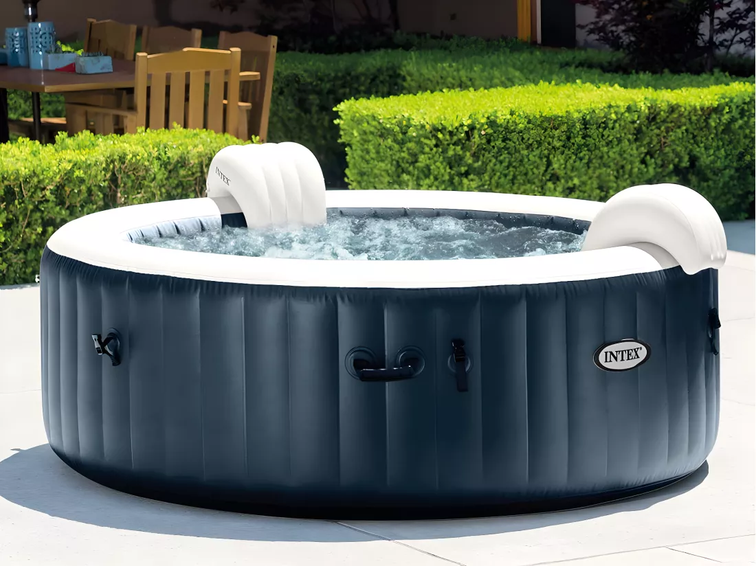 Spa gonflable PureSpa Blue Navy rond Bulles 6 places - Intex