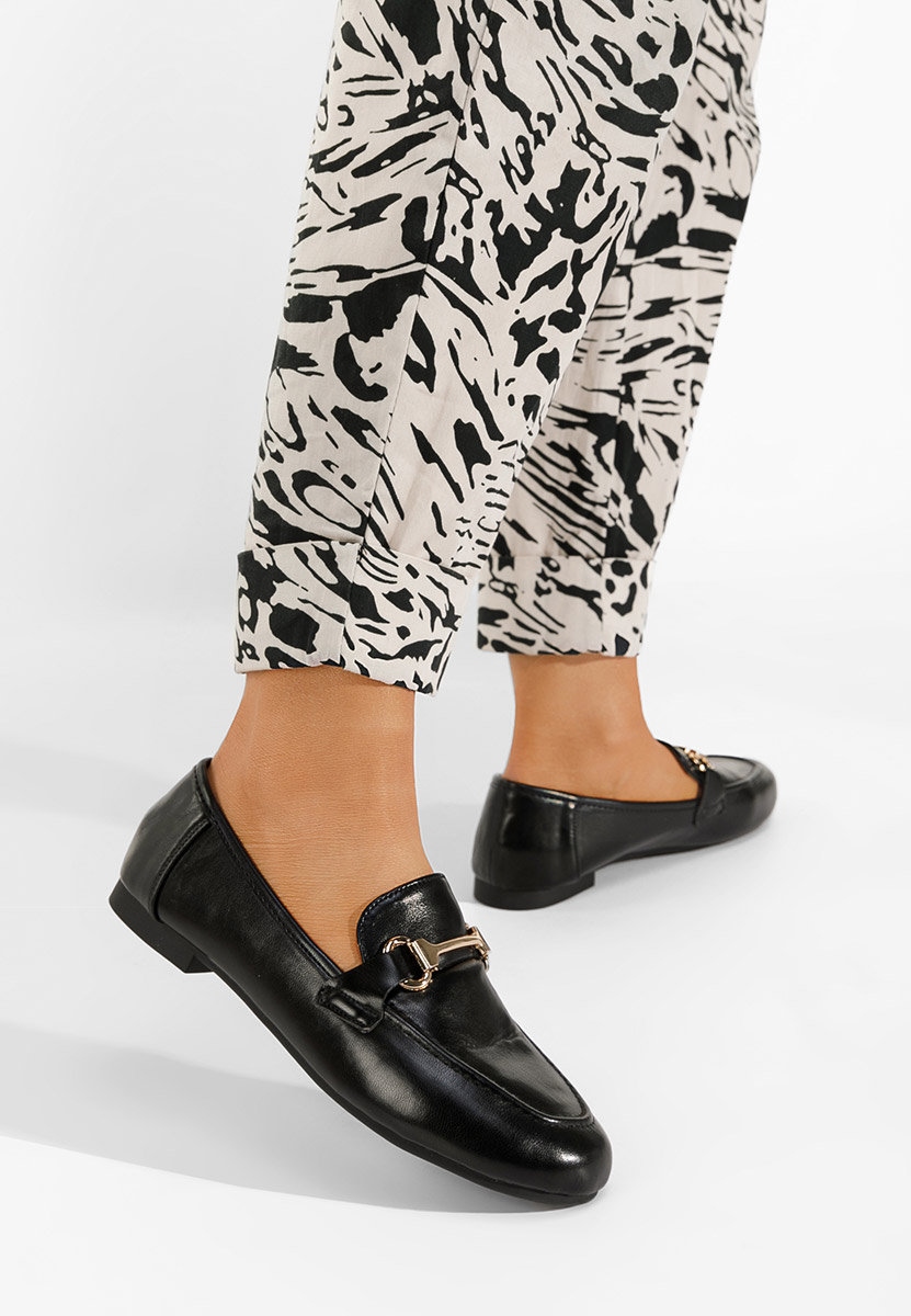 Mocassins femme noirs Casica