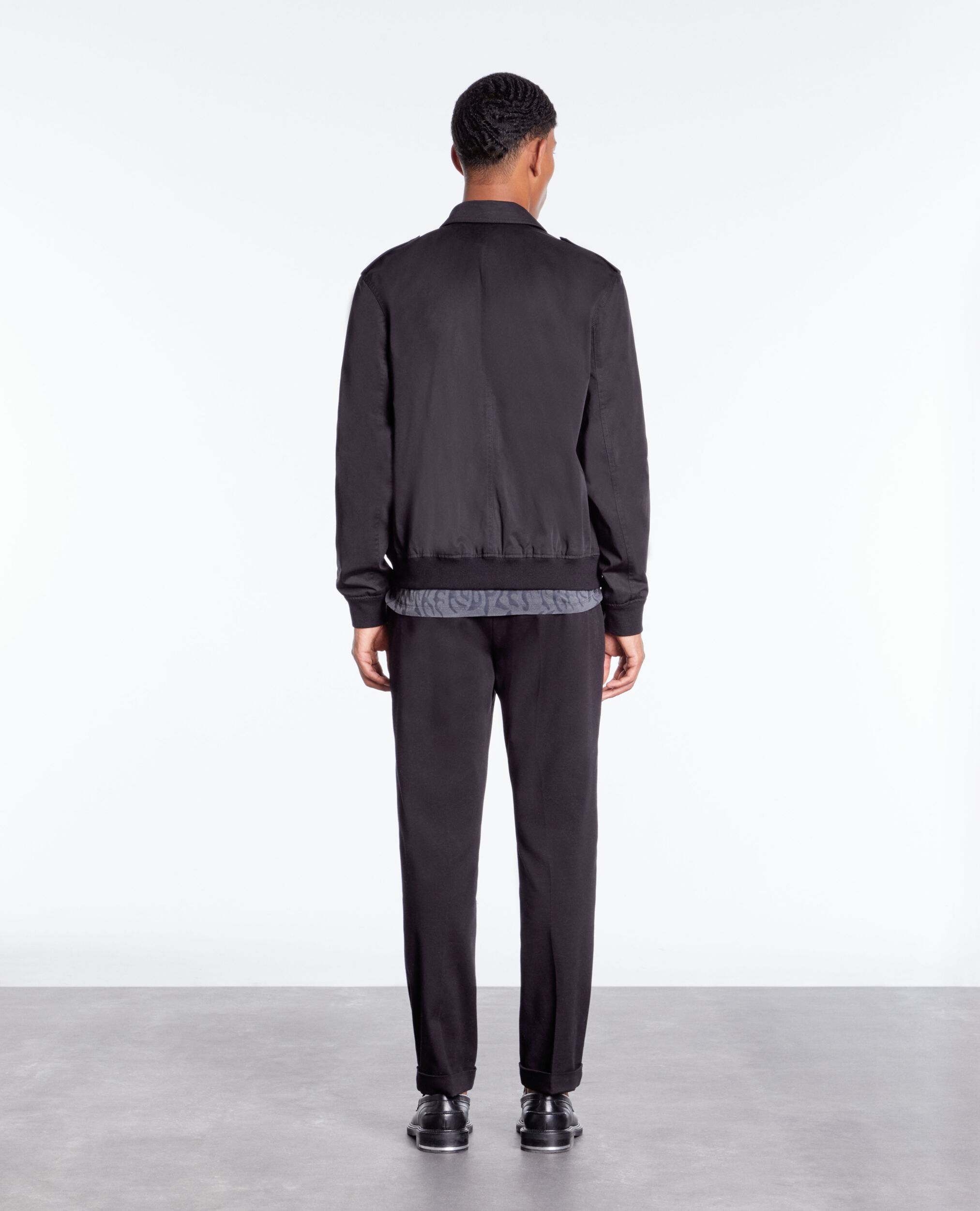 Blouson noir en coton
