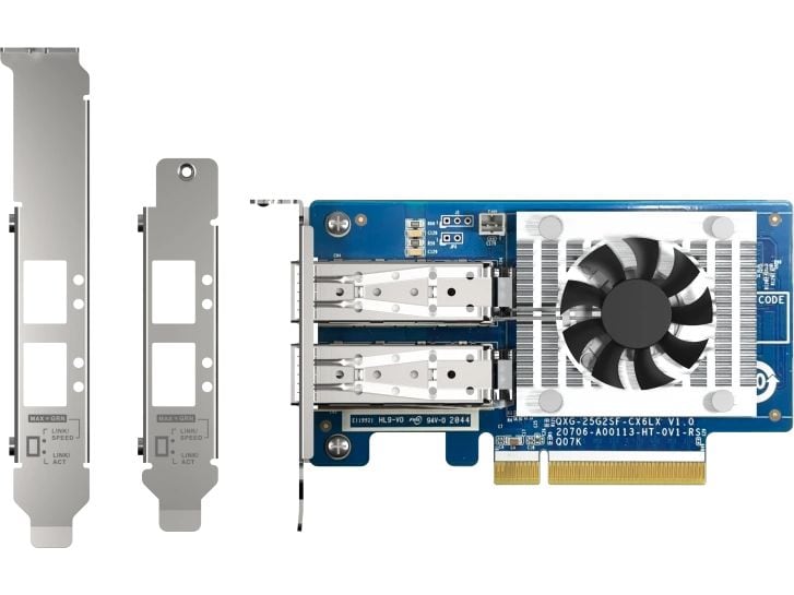 QNAP Erweiterungskarte QXG-25G2SF-CX6 Unterstützt SR-IOV und RoCE für ein verbessertes Netzwerk und VMware-Virtualisierungsumgebungen