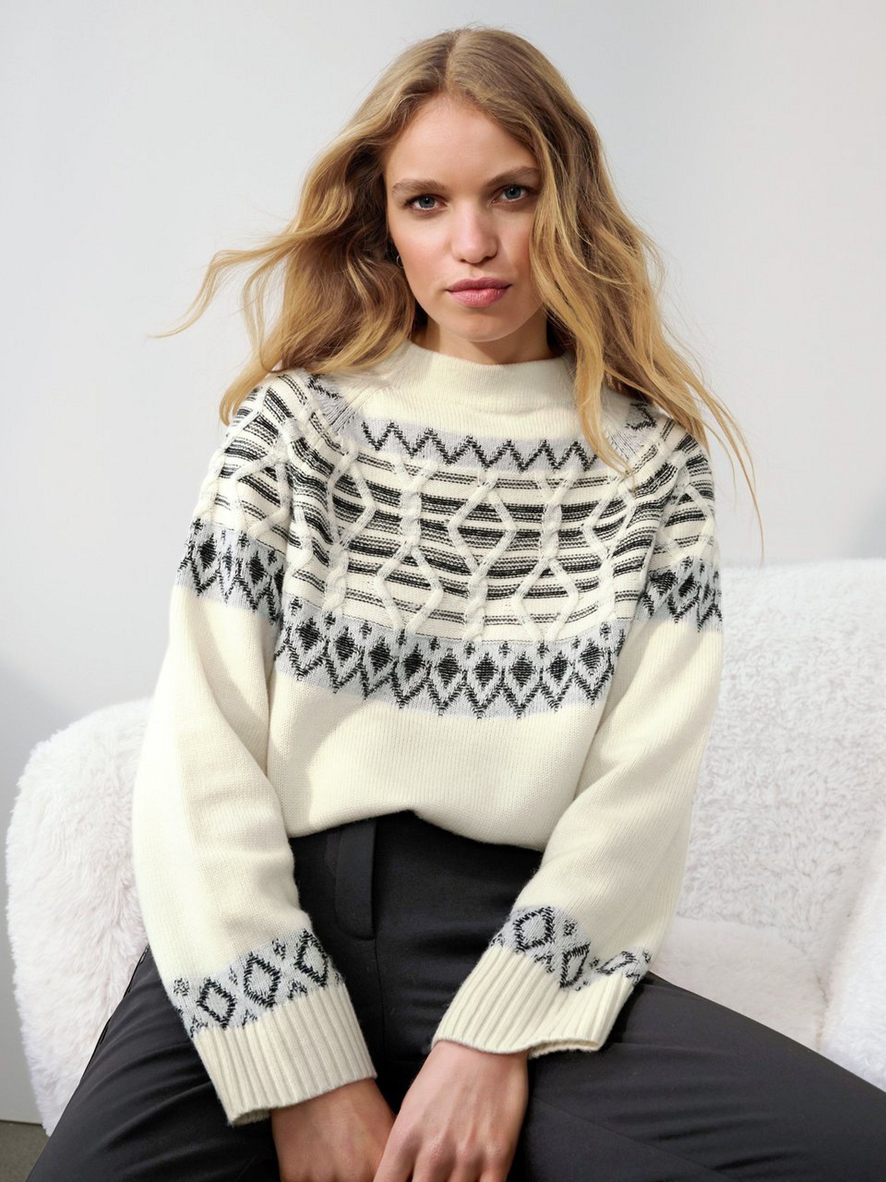 Strickpullover in A-Form