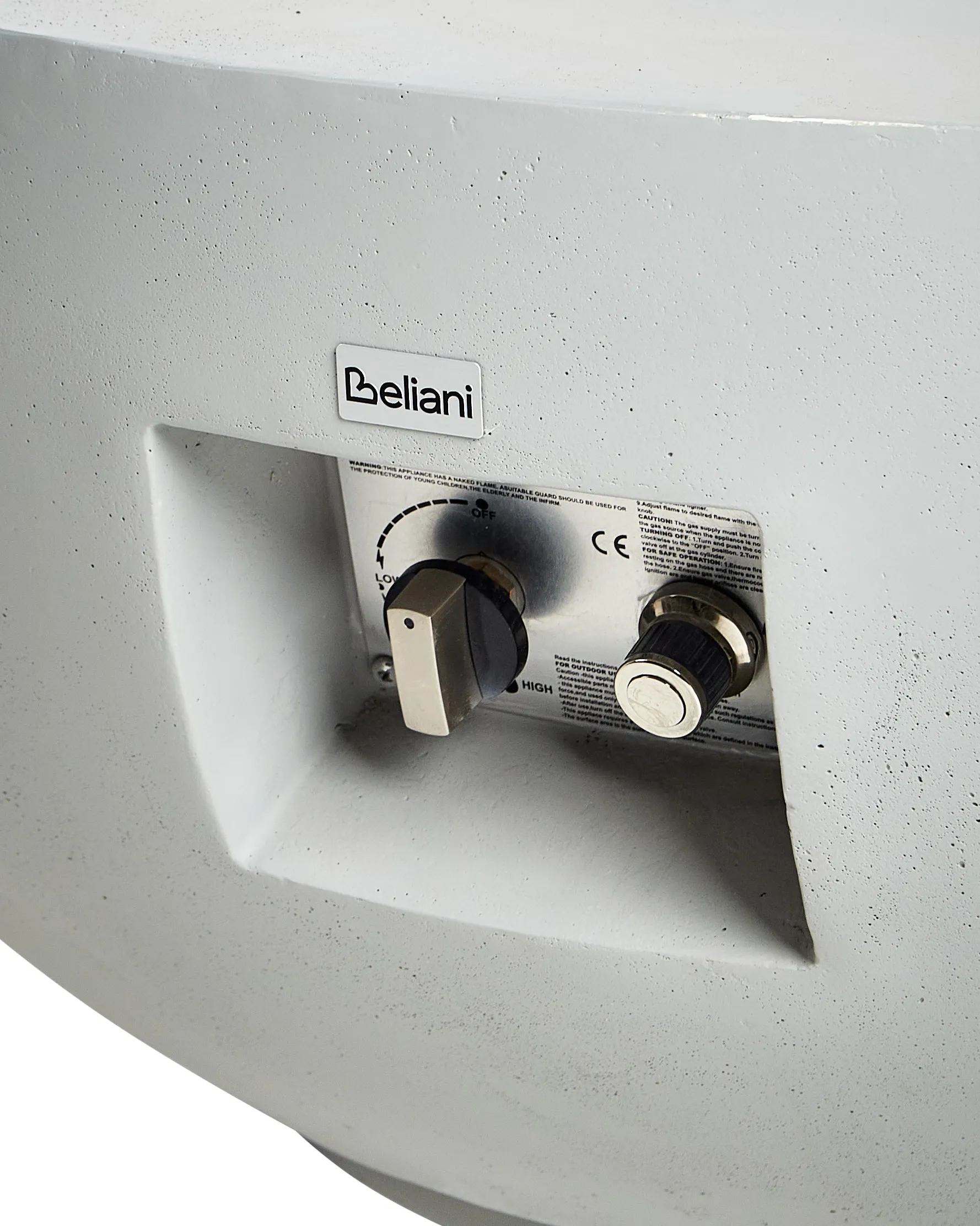 Gas vuurplaats SURTSEY Beton Lichtgrijs