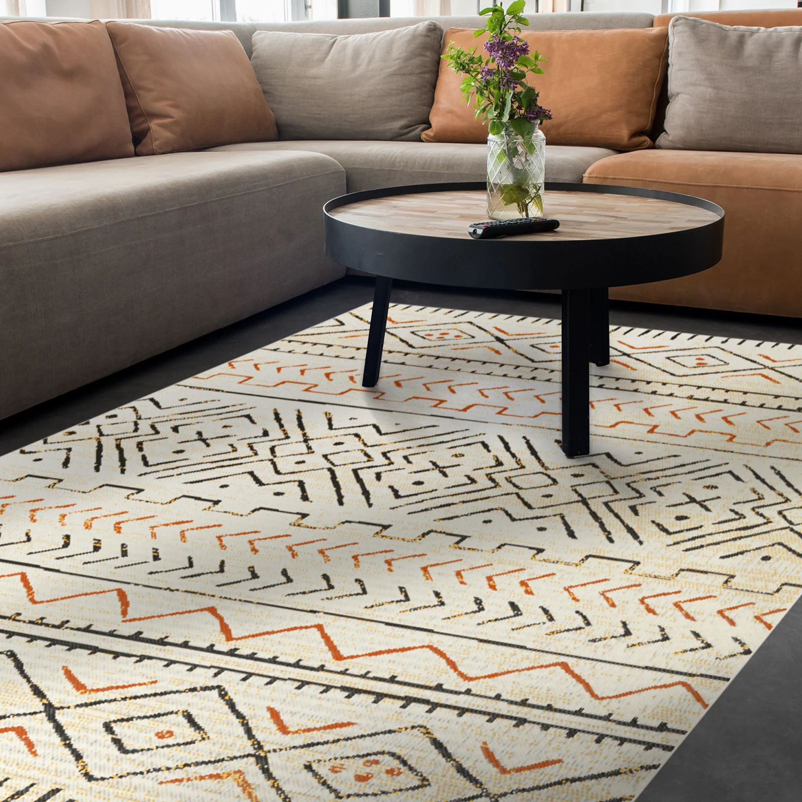 Karat Karat Wohnteppich | Aztec | Gelb