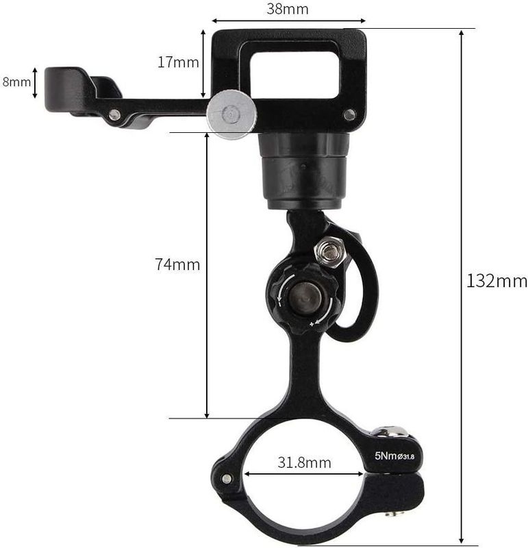 GUB Plus 15 Universele Draaibare Telefoon Fietshouder Zwart