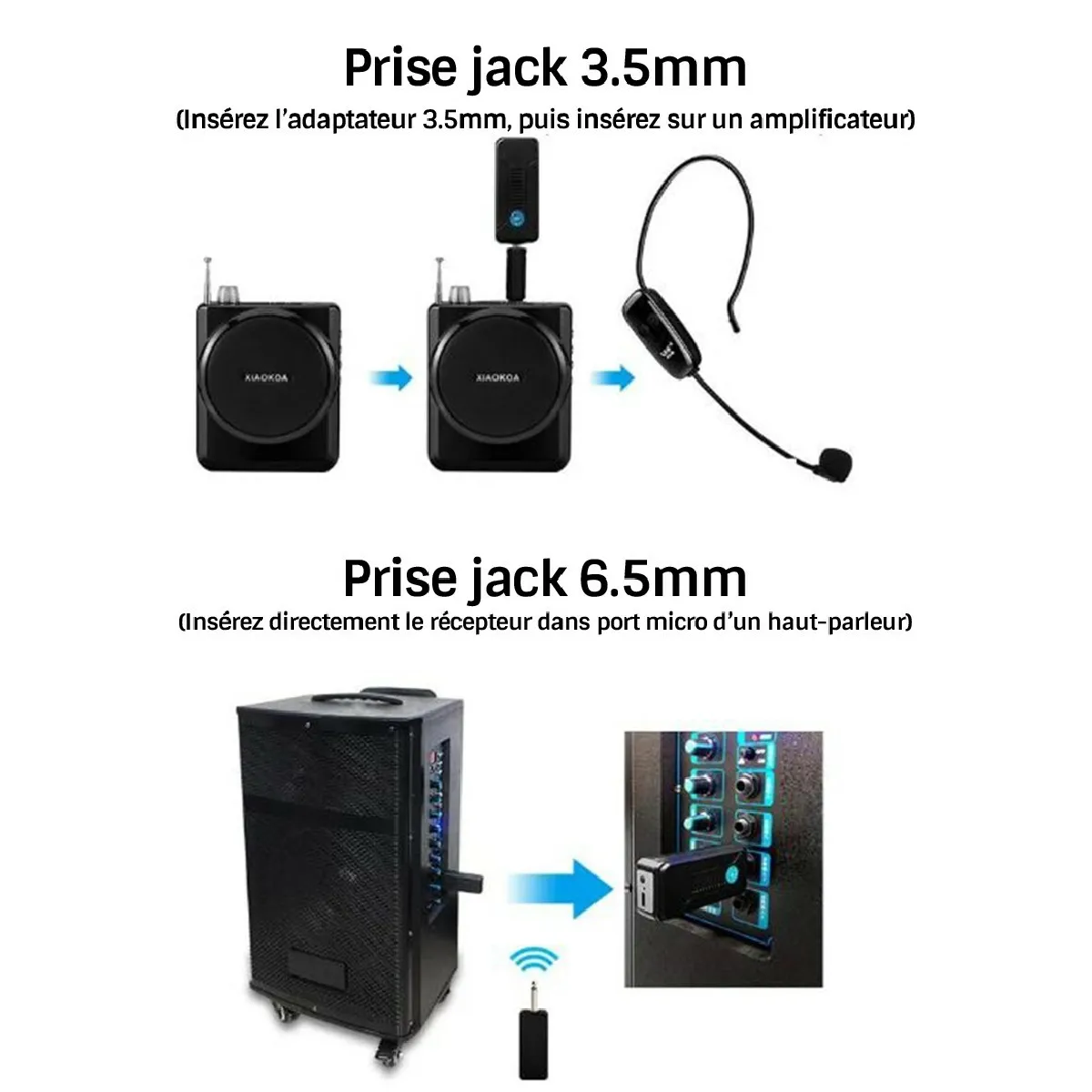 Pack de 2 Microphones Sans Fil