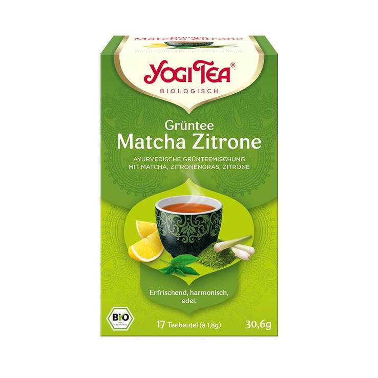 Yogi Tea Grüntee Matcha Zitrone Filterbeutel, 17X1.8 g