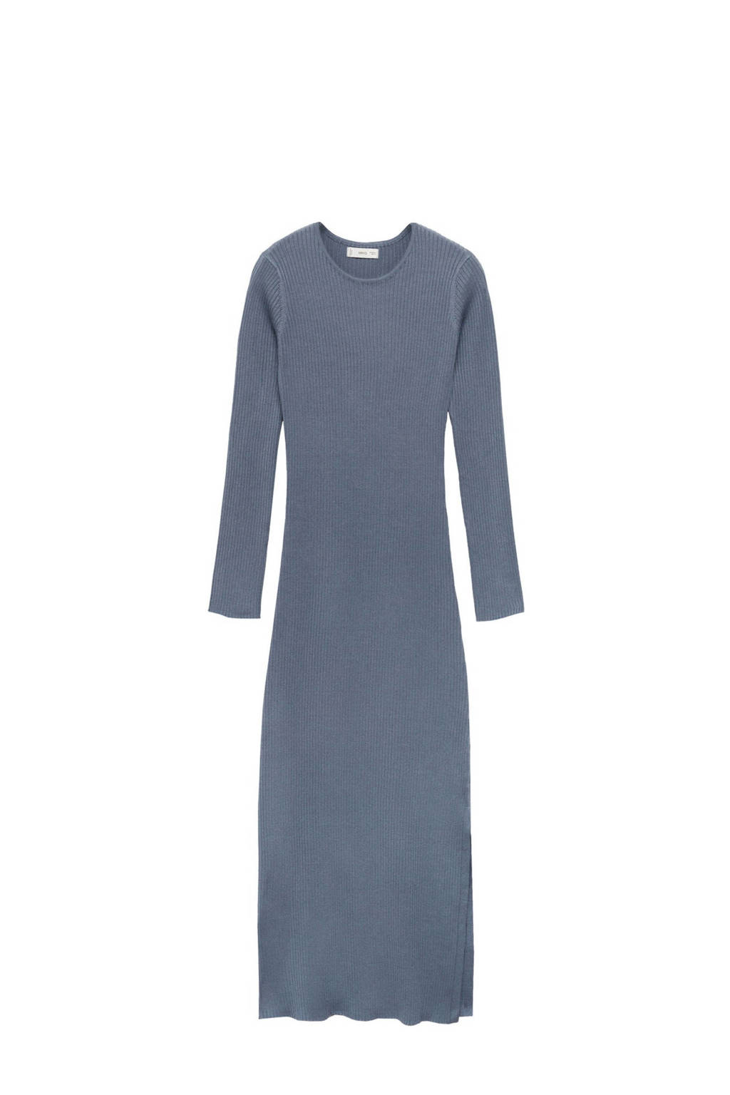 MANGO TEEN ribgebreide bodycon jurk blauw
