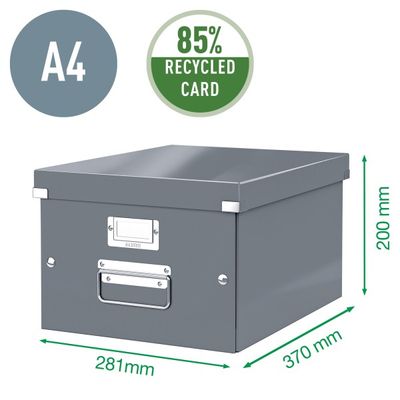 Leitz Click & Store - Boîte de rangement A4 - rose métallisé