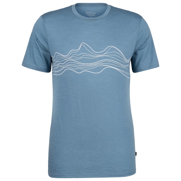 Stoic - Merino155 LaholmSt. Print T-Shirt Lines - Haut en mérinos