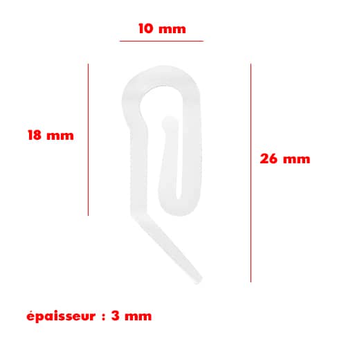 Agrafes plastiques blanches petit modèle par 25