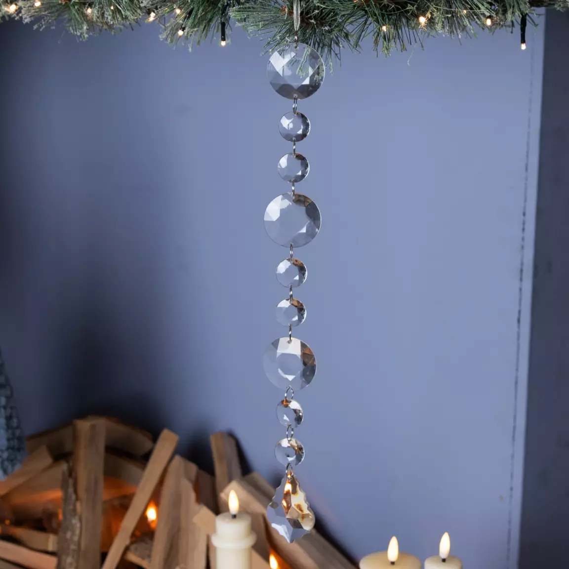 Suspension précieuse (H40 cm) Diamant Transparent