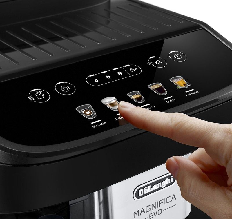 De'longhi - Magnifica Evo - Volautomatische Espressomachine - Zwart - Staal