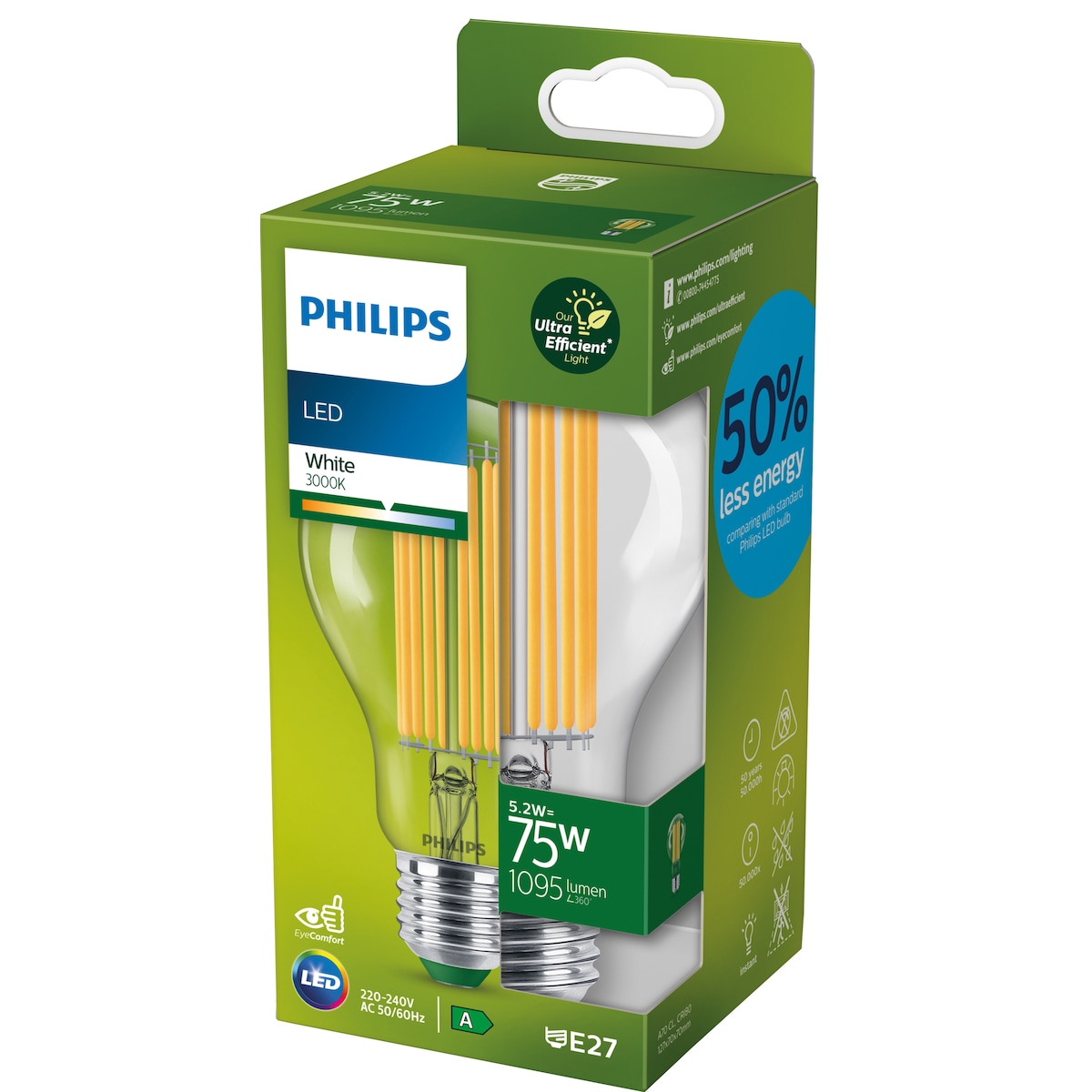 Philips LED lyspære 5,2W E27