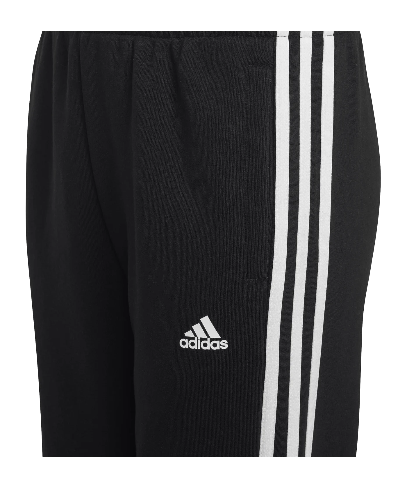 adidas 3S Fleece Trainingshose Kids Schwarz Weiss
