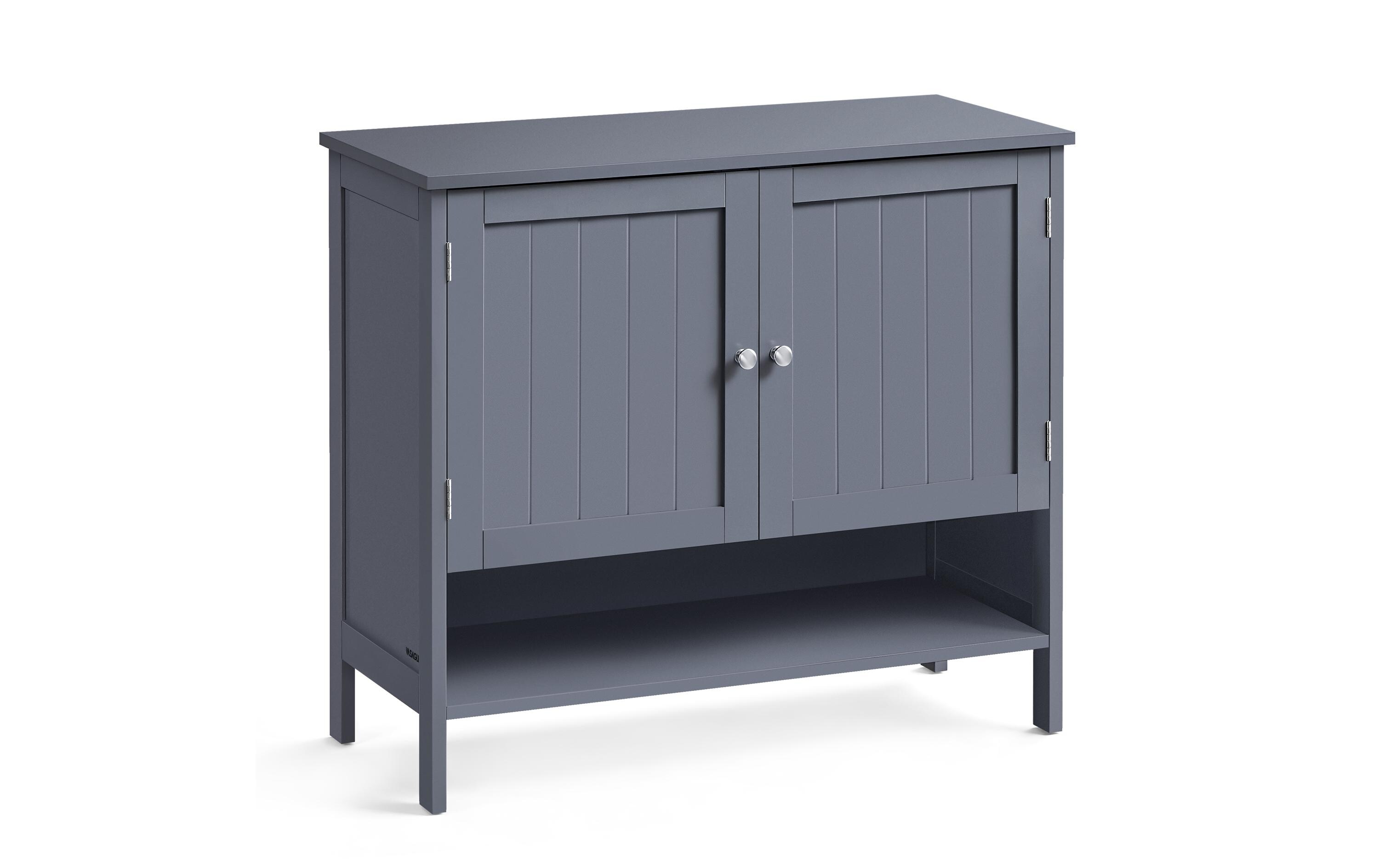 Schuhschrank Landhausstil 80 x 70 cm, Grau<br>Schuh-Organizer