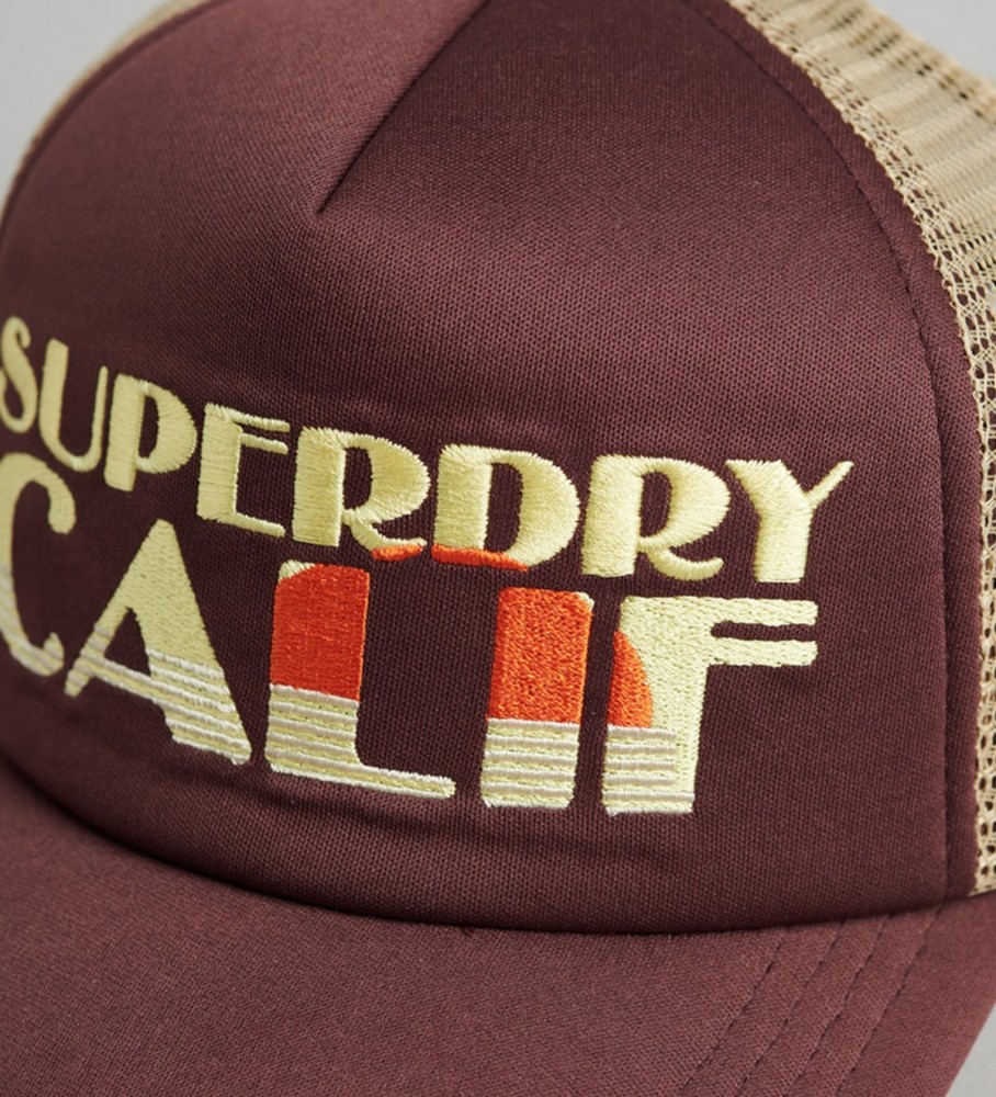 Boné Trucker Superdry Vintage Logo Marrom