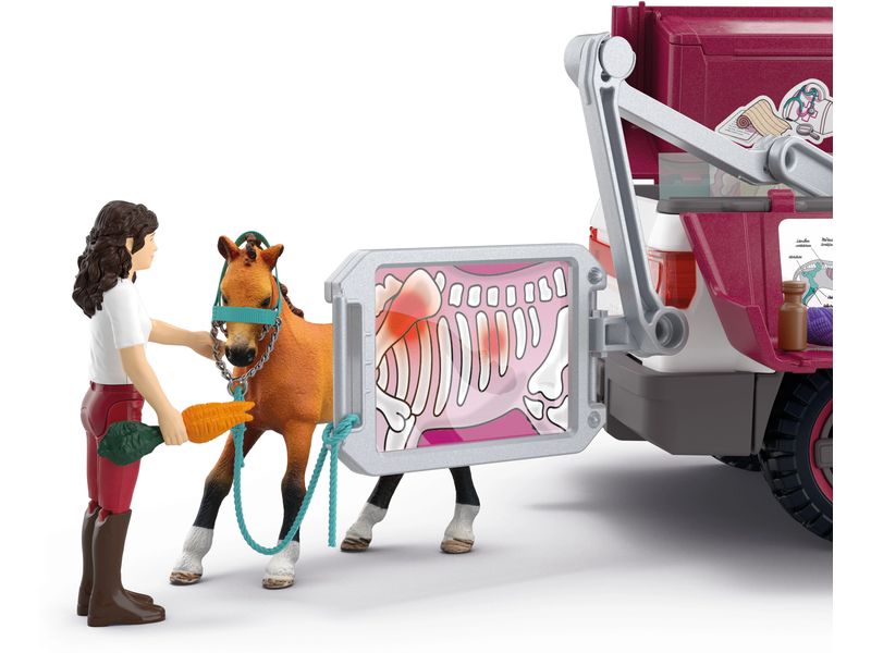 Schleich Spielfigurenset Horse Club Mobile Tierärztin mit A Playset Tierärztin mit mobilem Anhänger
