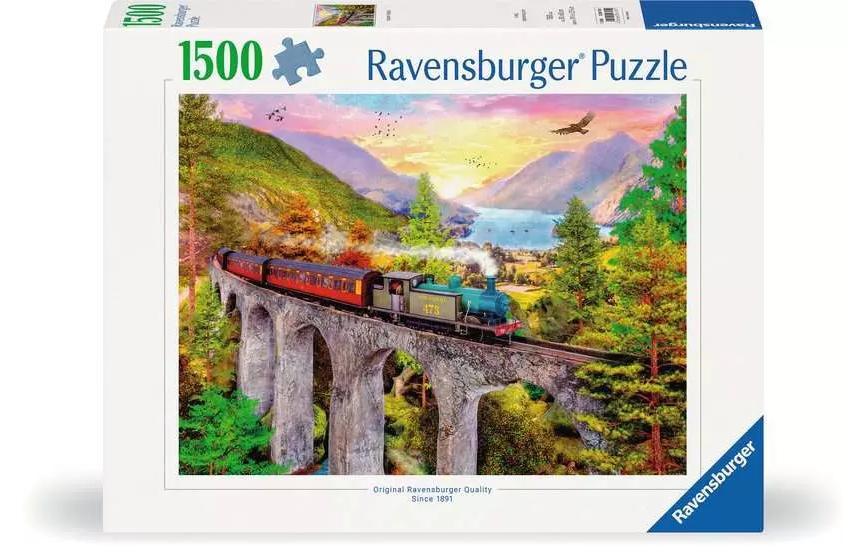 Puzzle Zugfahrt im Herbst 1500 TeileKlassisches Puzzlespiel mit Premium-Qualität