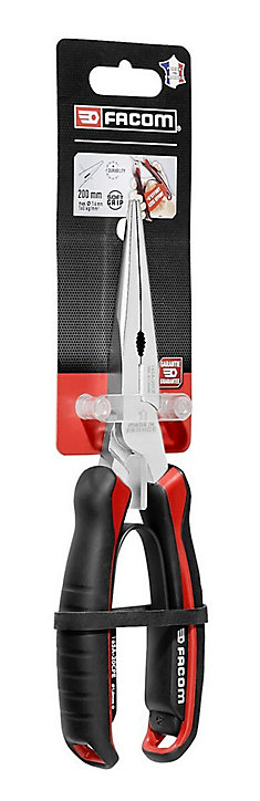 Pince à bec long demi-ronde Facom 185A.20CPEPB 200 mm