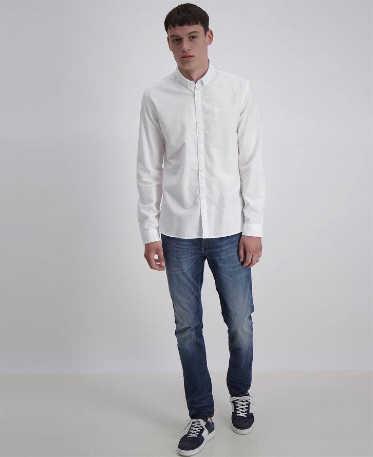 Lindbergh Solid oxford shirt L/S Hvid
