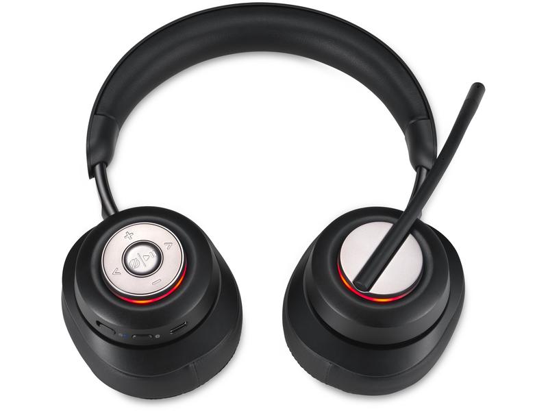 Kensington Headset H3000 Bluetooth Komfortabler USB-C Over-Ear Kopfhörer mit drehbarem Mikrofon und schwenkbaren Ohrmuscheln