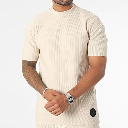 Ensemble Tee Shirt Et Pantalon Jogging Beige