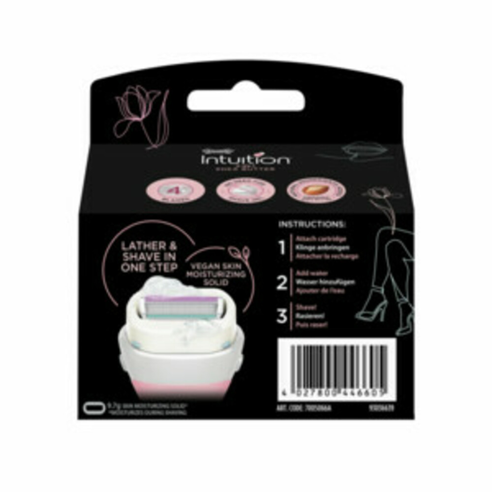Wilkinson Intuition 2 in 1 Navulmesjes Shea Butter3 stuks